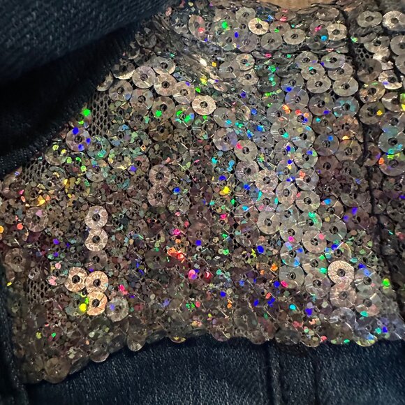 BALERA URBAN GROOVE GIRLS SEQUIN DENIM VEST COMPETITION COSTUME DANCE SMALL SC - Picture 4 of 9